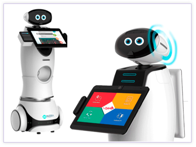 AI Kiosk C01-K Robot Smart de servicio con inteligencia artificial